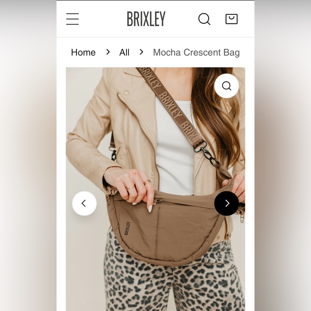 Brixley Crescent Bag in Mocha